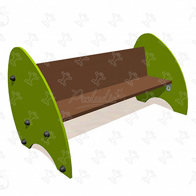 Detská lavička J608 mestský mobiliár vonkajší nábytok, oplotenie a brány & doplnkové vybavenie mobiliár (lavičky, odpadkové koše, prístrešky) obrázok 3d