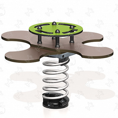 Štvorlístok J839 detské ihriská dynamické herné zariadenia pružinové herné zariadenia obrázok 3d