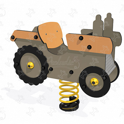 Traktor J865 detské ihriská dynamické herné zariadenia pružinové herné zariadenia obrázok 3d