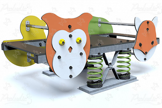 Zvieratká J984 detské ihriská dynamické herné zariadenia pružinové herné zariadenia obrázok 3d