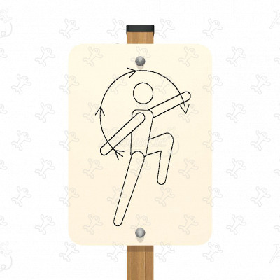 Informačná tabuľka JPS07 Šport a fitnes acti’fun drevená dráha pre zdravie obrázok 3d