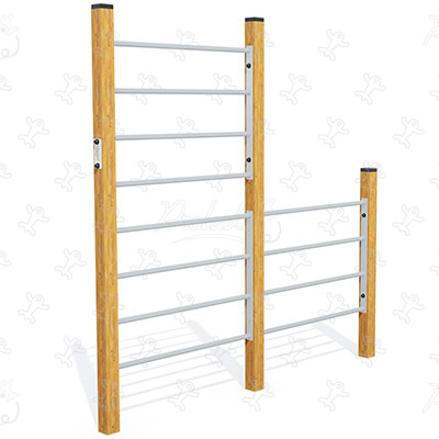 Dvojitá rebrina senior JPS11-S Šport a fitnes acti’fun drevená dráha pre zdravie obrázok 3d