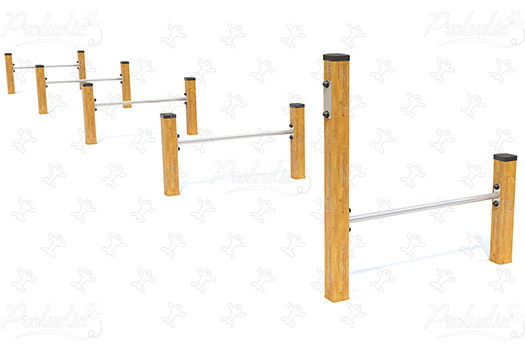 Prekážky junior JPS12-J Šport a fitnes acti’fun drevená dráha pre zdravie obrázok 3d