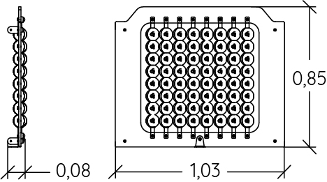 Pixel J3424® detské ihriská senzorické a didaktické herné zariadenia herné panely & zvukové a hudobné herné prvky obrázok pohľad zboku